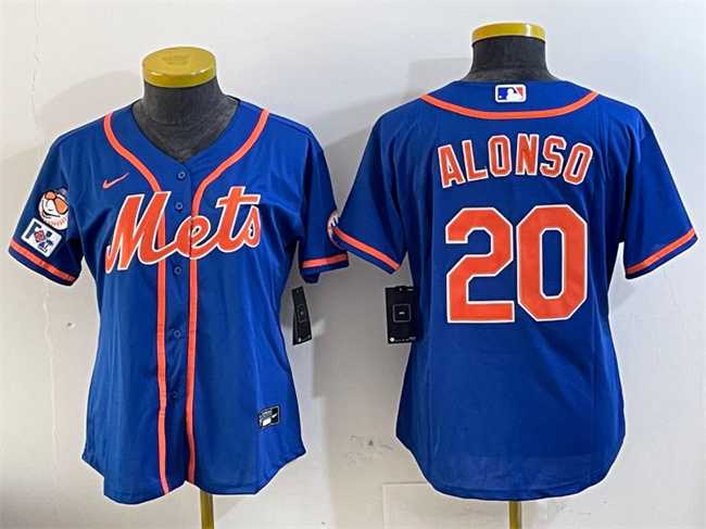 Womens New York Mets #20 Pete Alonso Royal 2025 Spring Training Cool Base Stitched Jersey->mlb womens jerseys->MLB Jersey